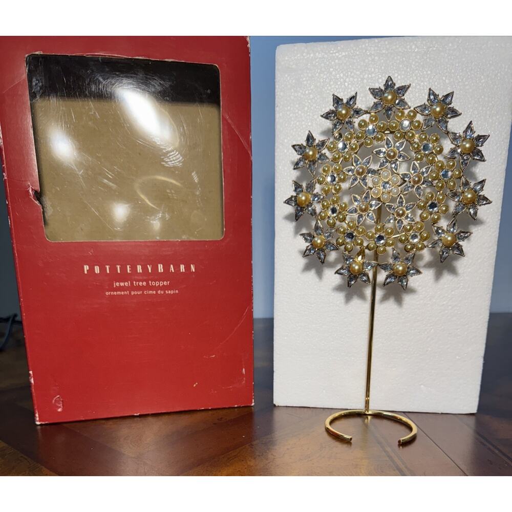 Pottery Barn Jeweled Snowflake Christmas Tree Topper‎